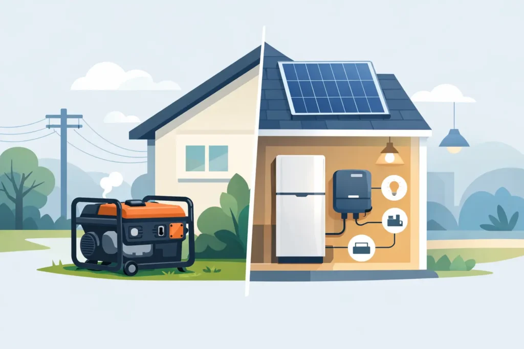 Generator vs Battery Backup for Home